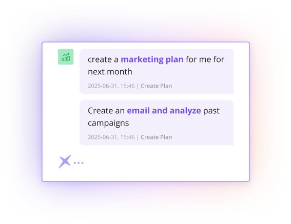 AI assistant creating a marketing plan