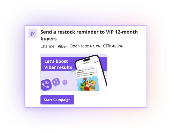 AI assistant recommending the next marketing action