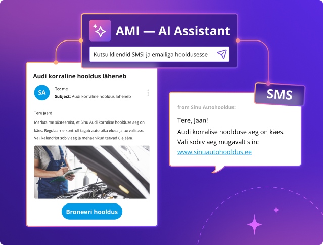 AMI AI Assistant – email ja SMS kampaania
