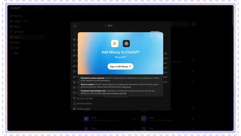 Wooxy auth