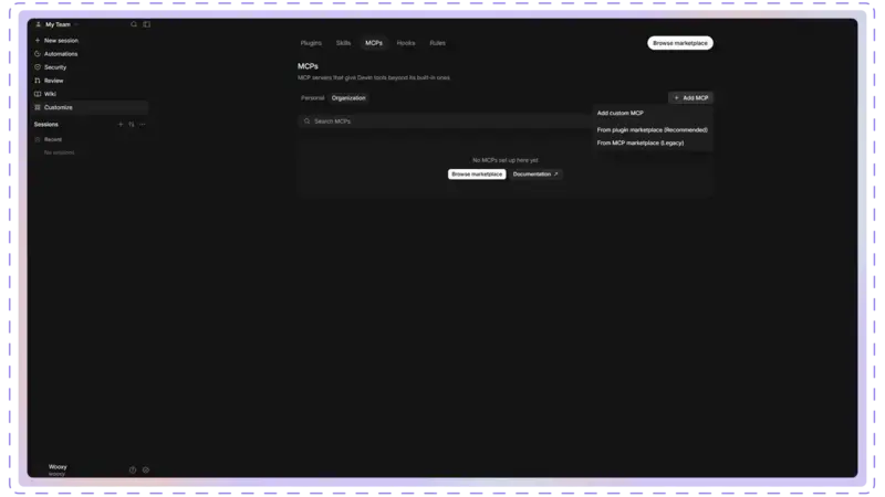 Devin add MCP
