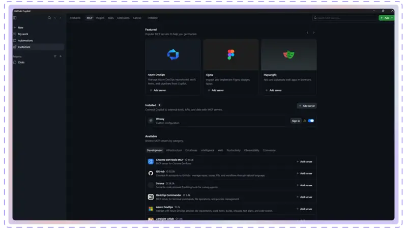 GitHub Copilot MCP auth