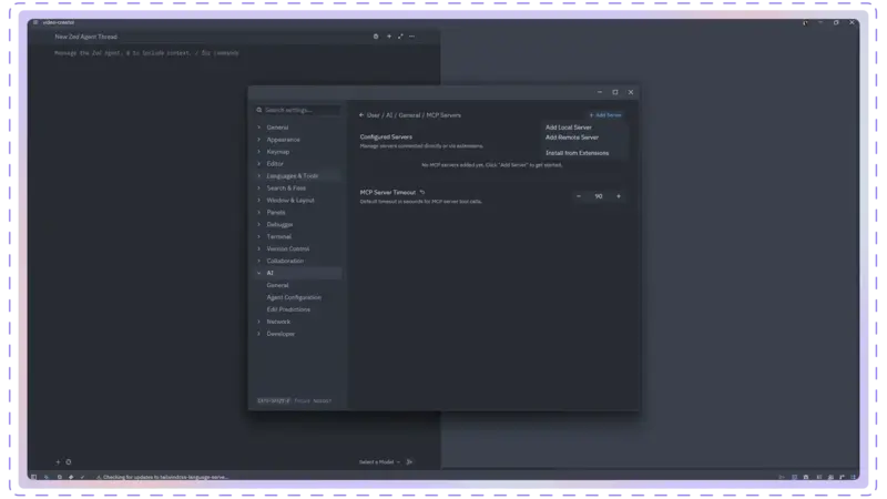 Zed add remote server
