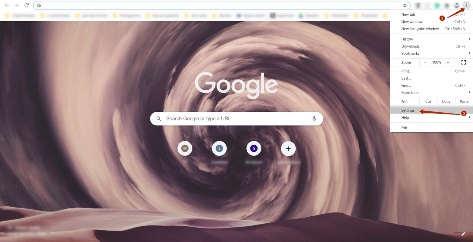 Chrome settings Chrome settings