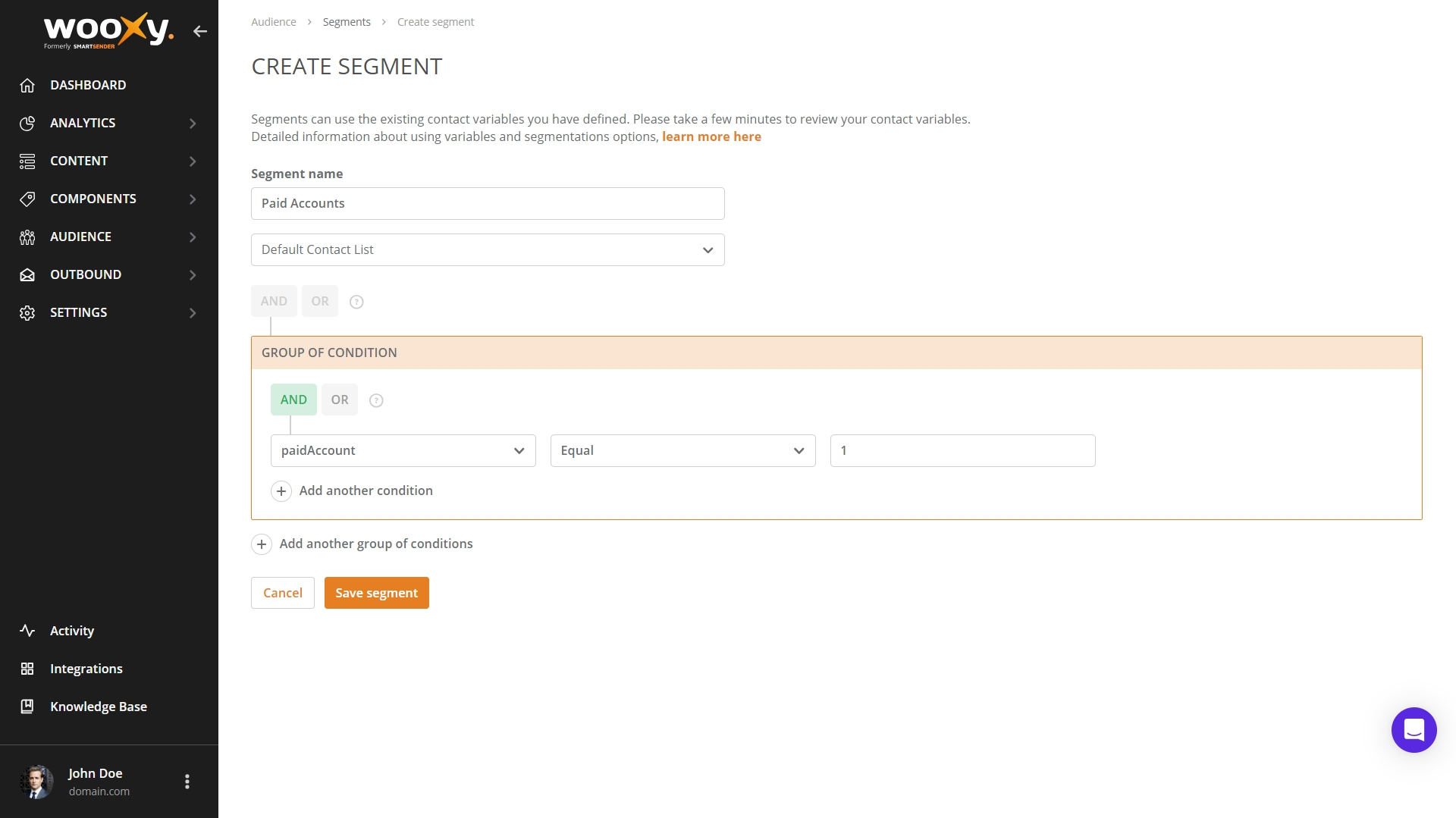 1st segment sample 1st segment sample