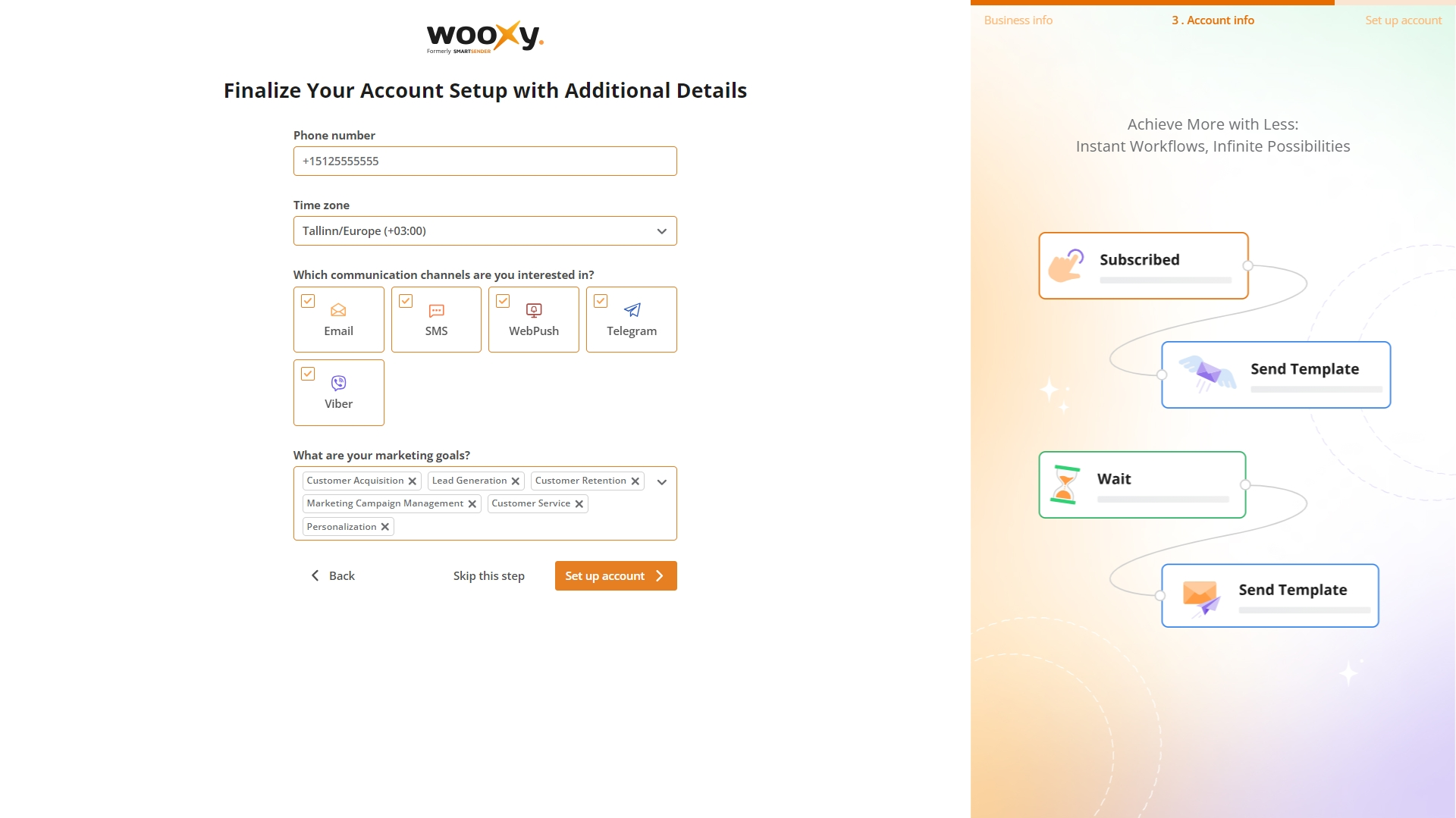 Account info Account info