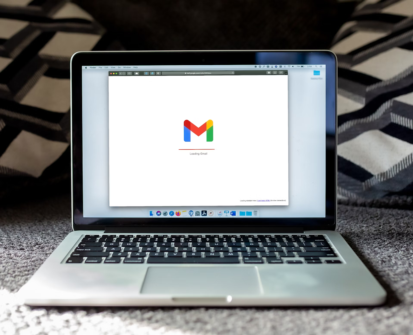 Google Mail on the laptop Google Mail on the laptop
