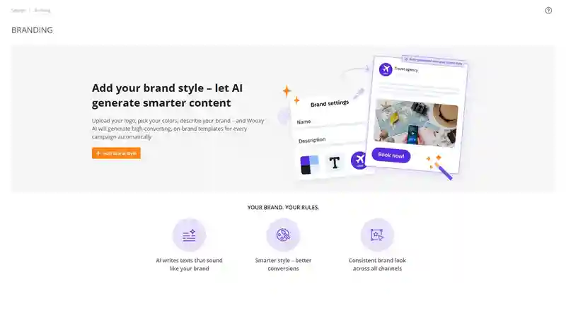 Branding welcome page Branding welcome page