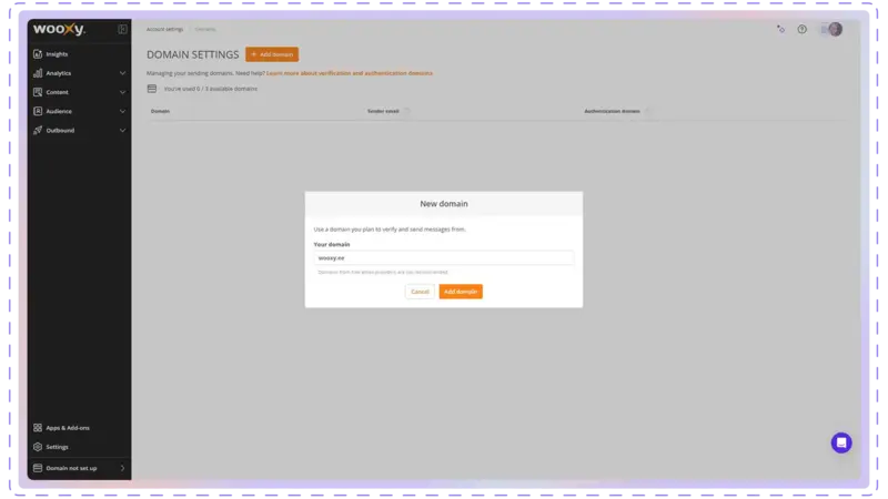 Add new domain to admin panel
