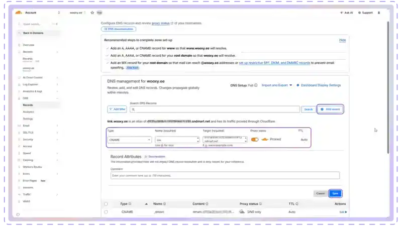 Adding reocrds for SSL