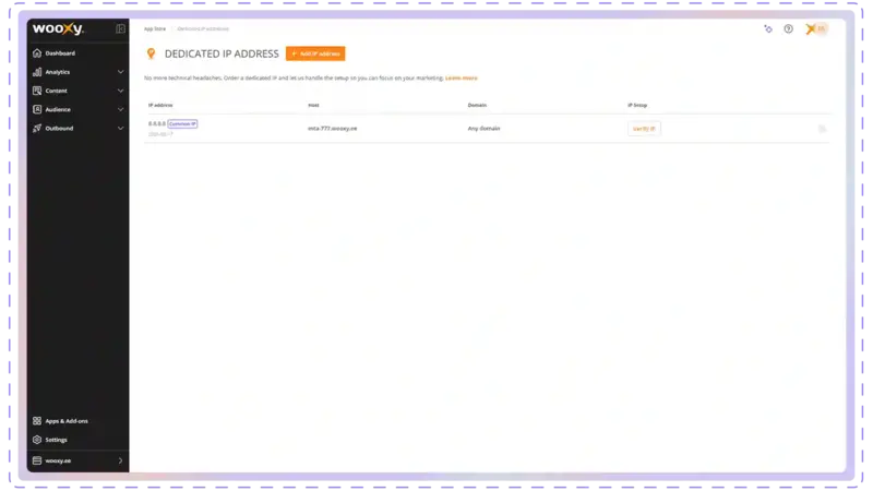 Dedicated IP verefication
